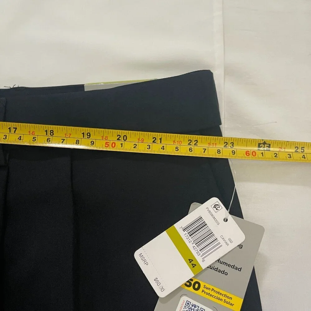 PGATOUR. Black golf shorts size 44. Made in Bangladesh. 100% Polyester.